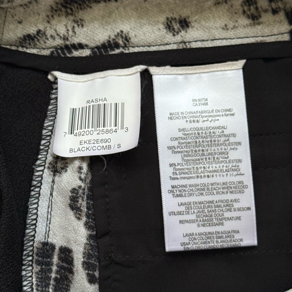 BCBGMaxAzria RASHA Black and White Wide Leg Pants Size Small - Picture 13 of 15